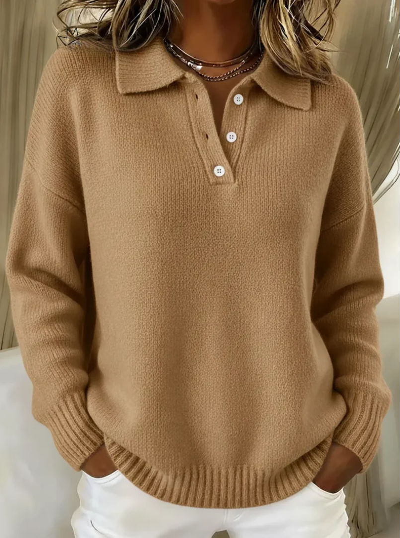 Elinor - Miękki sweter polo
