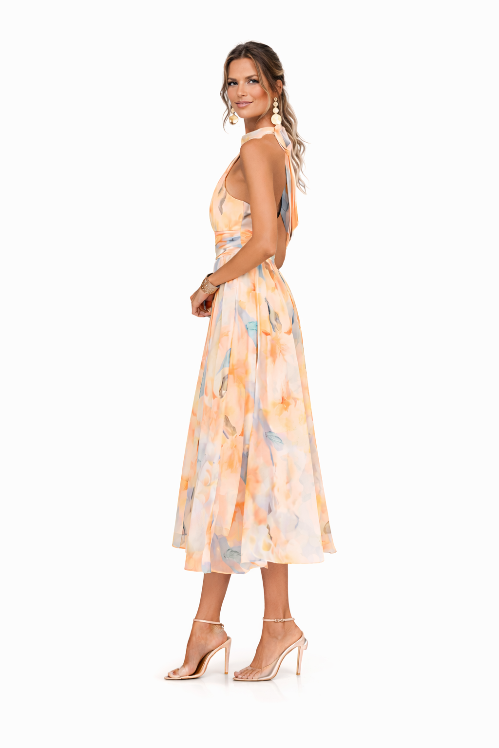 Esther™ | Sukienka Halter z Nadrukiem Akwarelowym